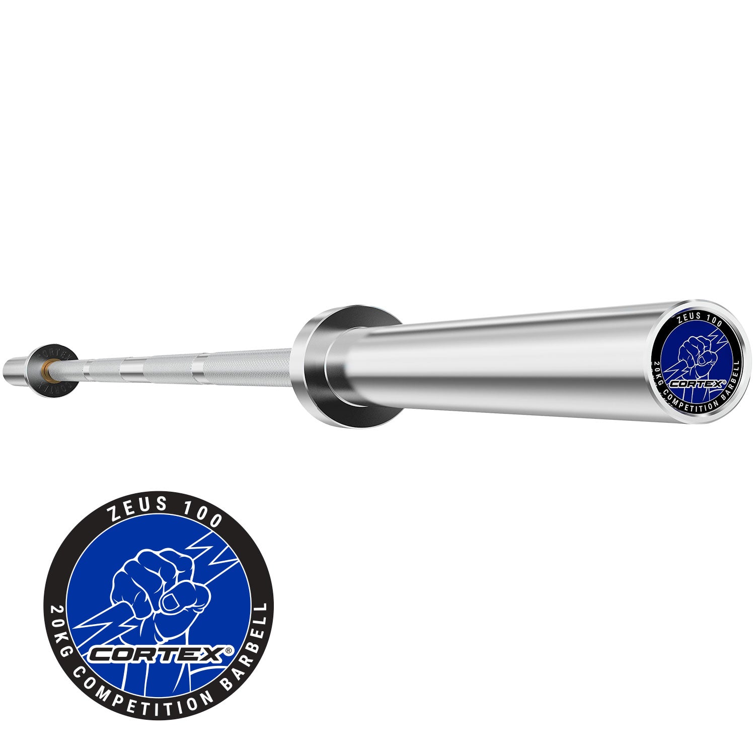 ZEUS100 7ft 20kg Olympic Competition Barbell Chrome Finish