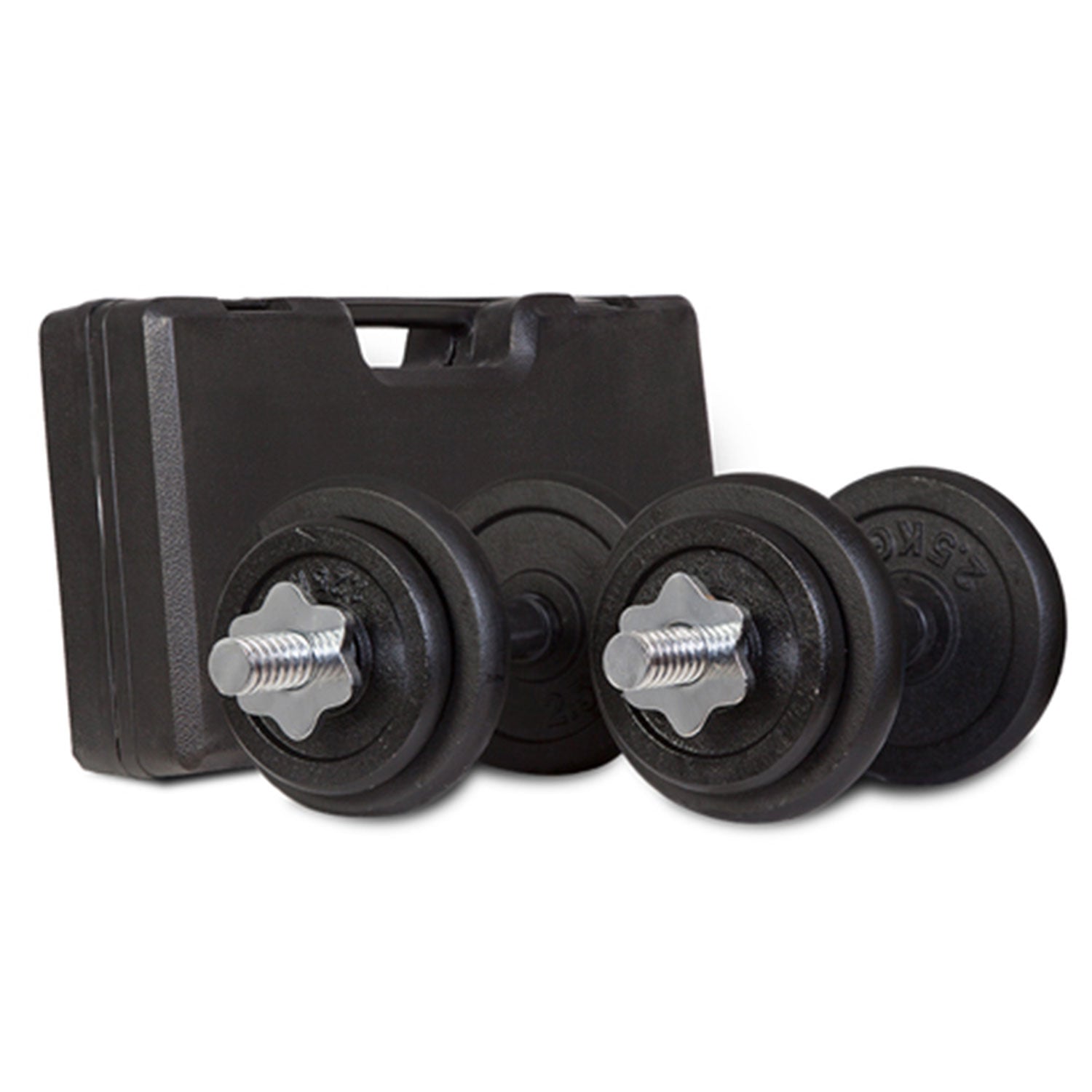 20kg Cast Iron Chrome Dumbbell Set with Case - CORTEX