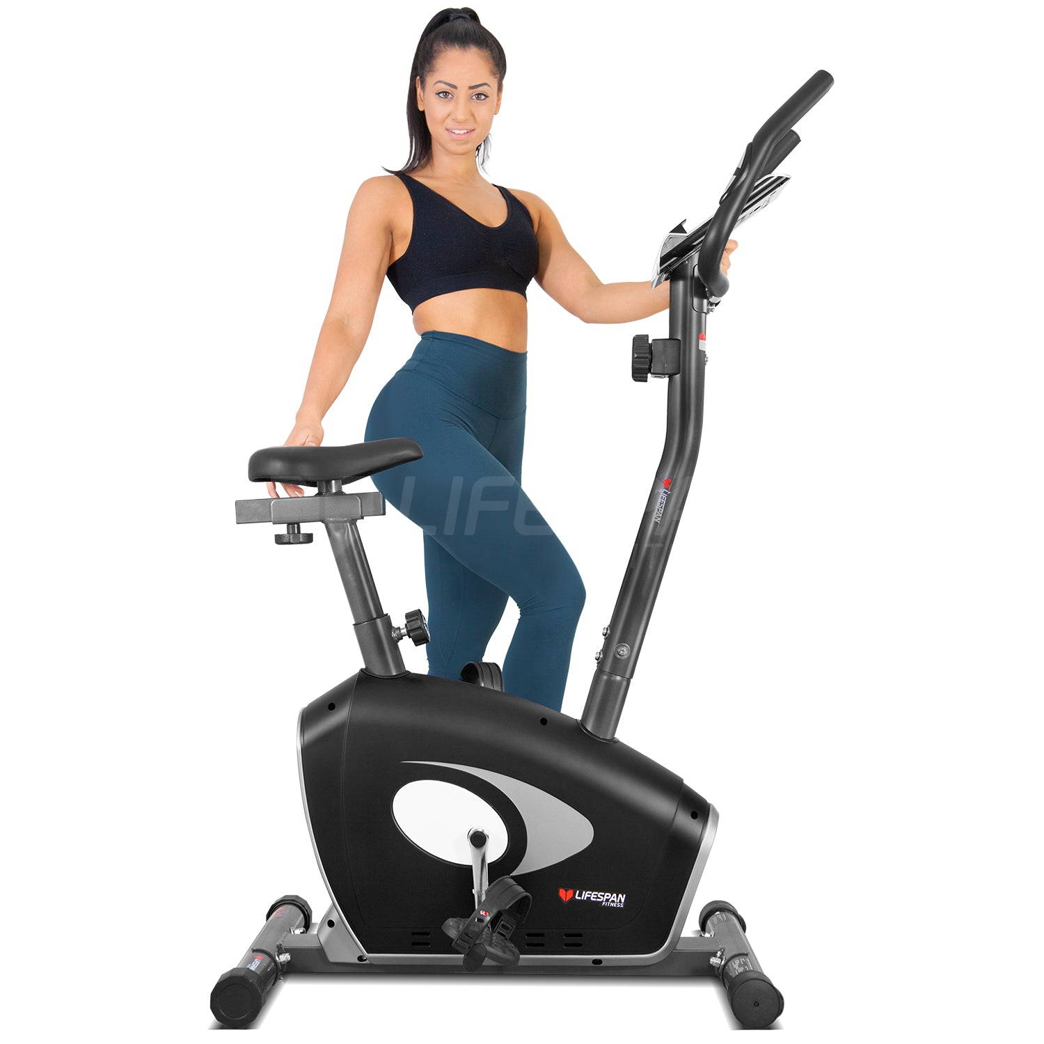 8-Level Resistance Exercise Bike, LCD Display - Lifespan Fitness