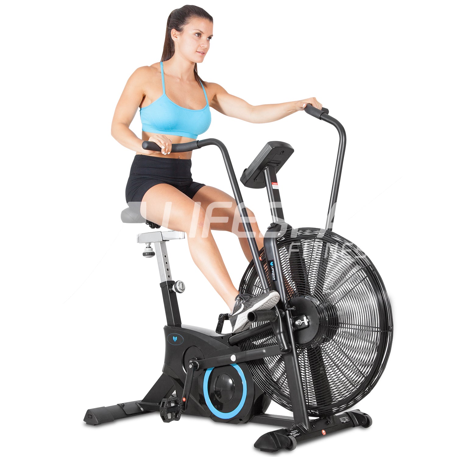 High-Intensity Air Resistance Exercise Bike, LCD Display - Lifespan Fitness