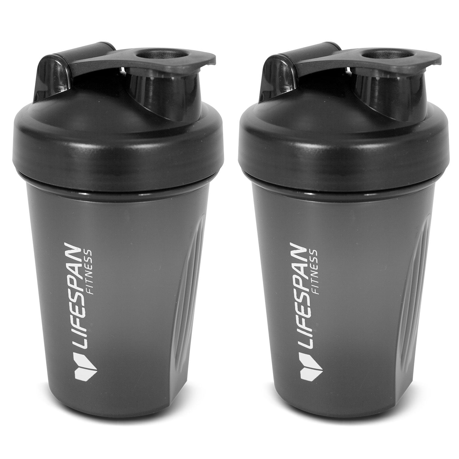 Lifespan Fitness Shaker Bottle 500ml in Black Pack of 6