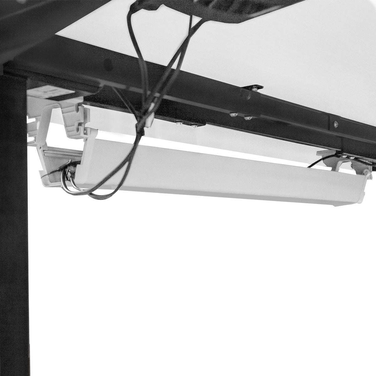 ErgoDesk 150cm Automatic Standing Desk White Cable Management