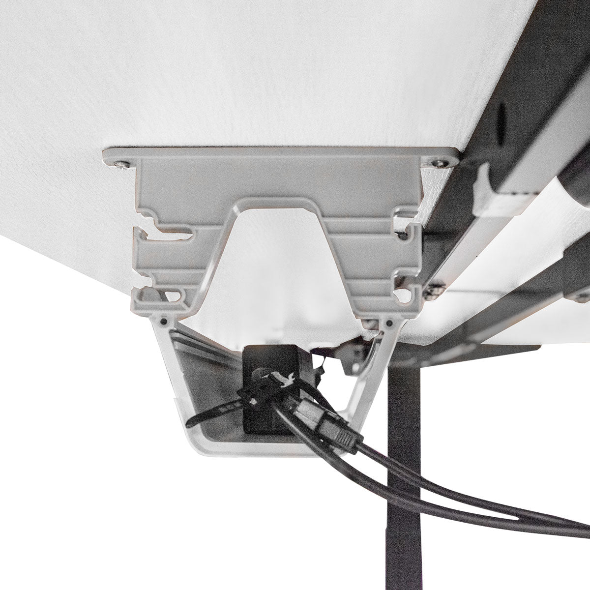 ErgoDesk 150cm Automatic Standing Desk White Cable Management