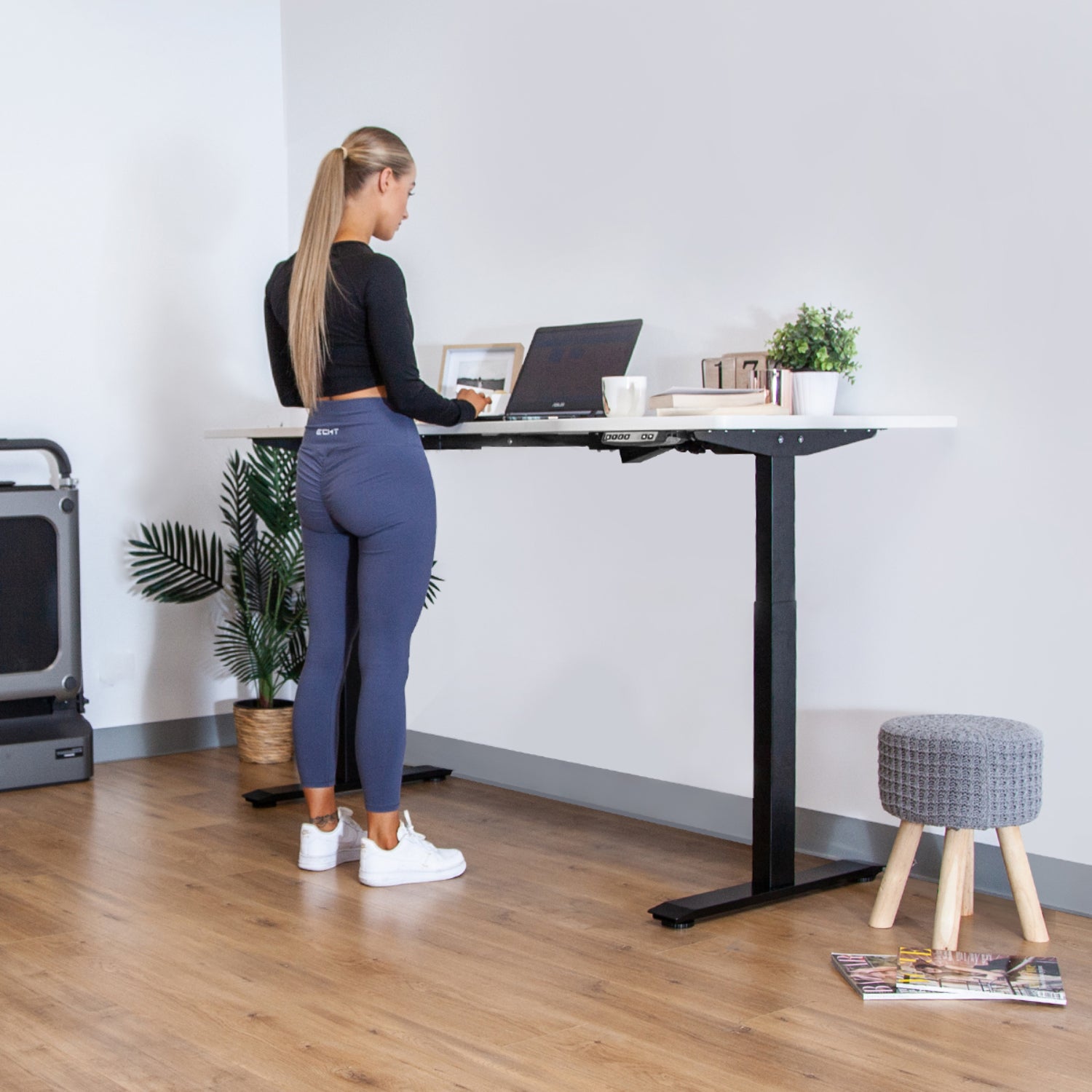 ErgoDesk AUTO 180cm Automatic Standing Desk White & Black