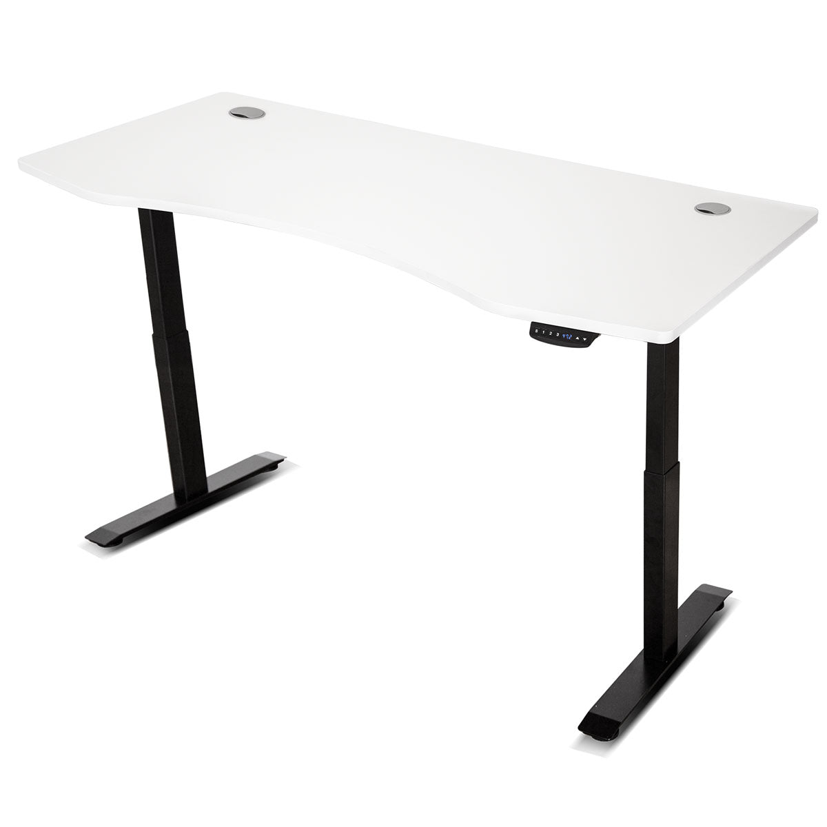 Heavy Duty Adjustable ErgoDesk Standing Desk 1800mm White + Tray