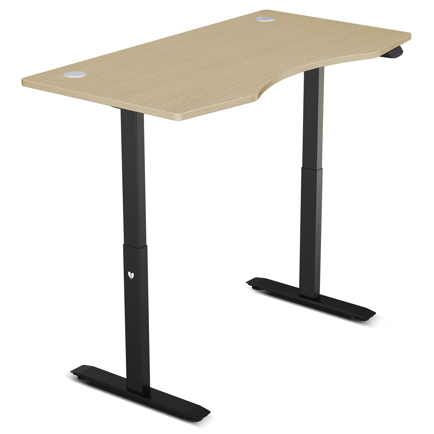 Adjustable Height Desk with Exercise Bike and LCD Display Set