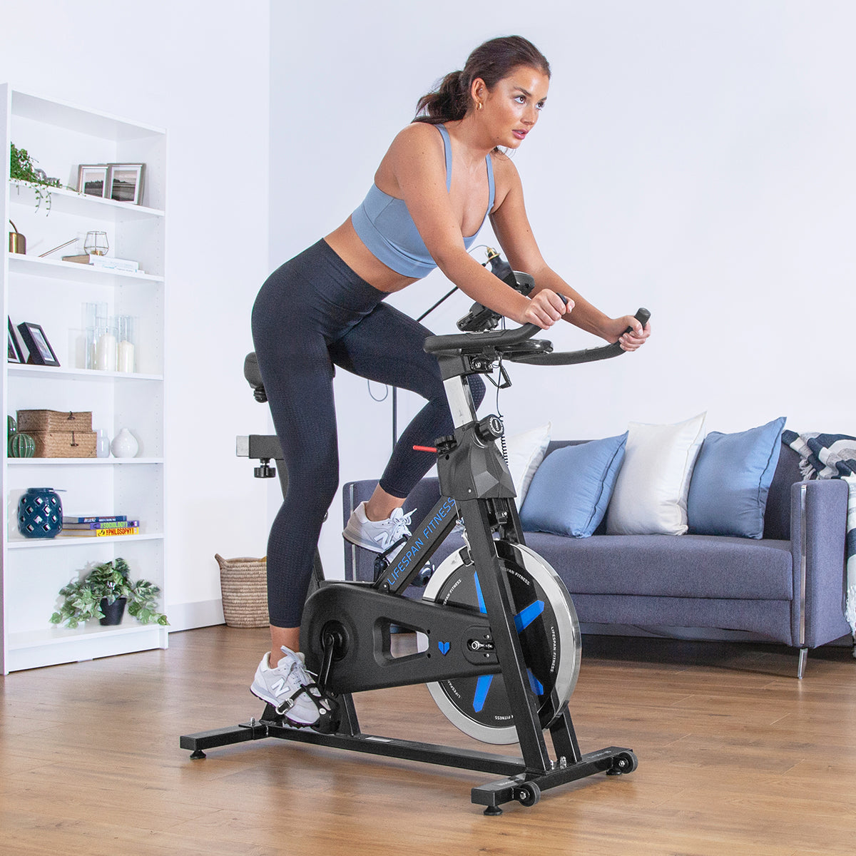 Commercial Grade Spin Bike 18kg Flywheel LCD - Lifespan Fitness