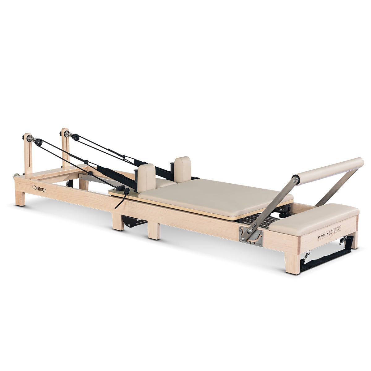 Lifespan Fitness Contour Folding Wooden Pilates Reformer Machine Set Beige