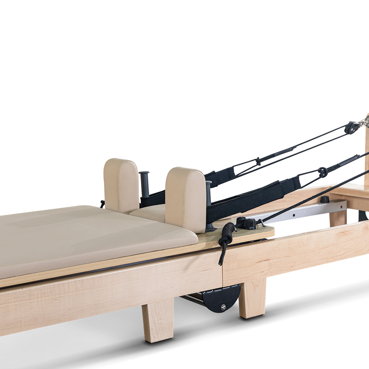 Lifespan Fitness Contour Folding Wooden Pilates Reformer Machine Set Beige