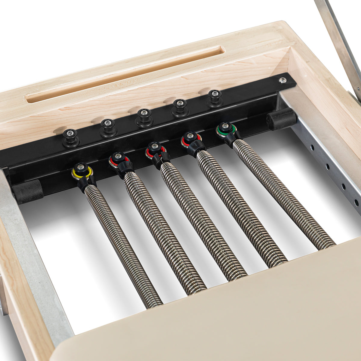 Lifespan Fitness Contour Folding Wooden Pilates Reformer Machine Set Beige