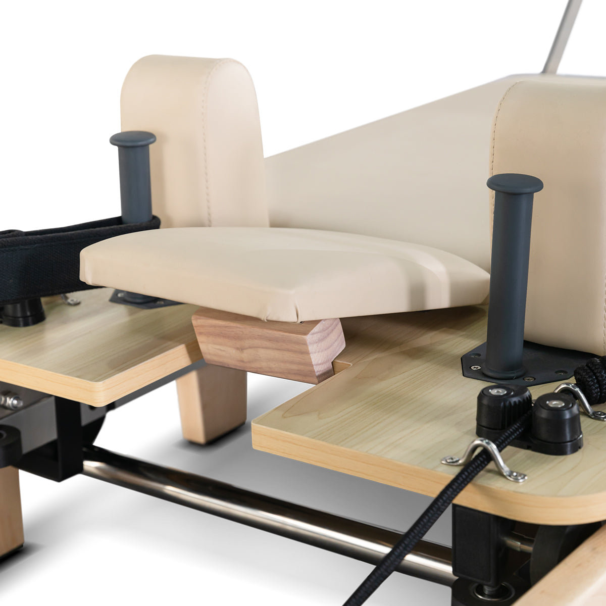 Lifespan Fitness Contour Folding Wooden Pilates Reformer Machine Set Beige