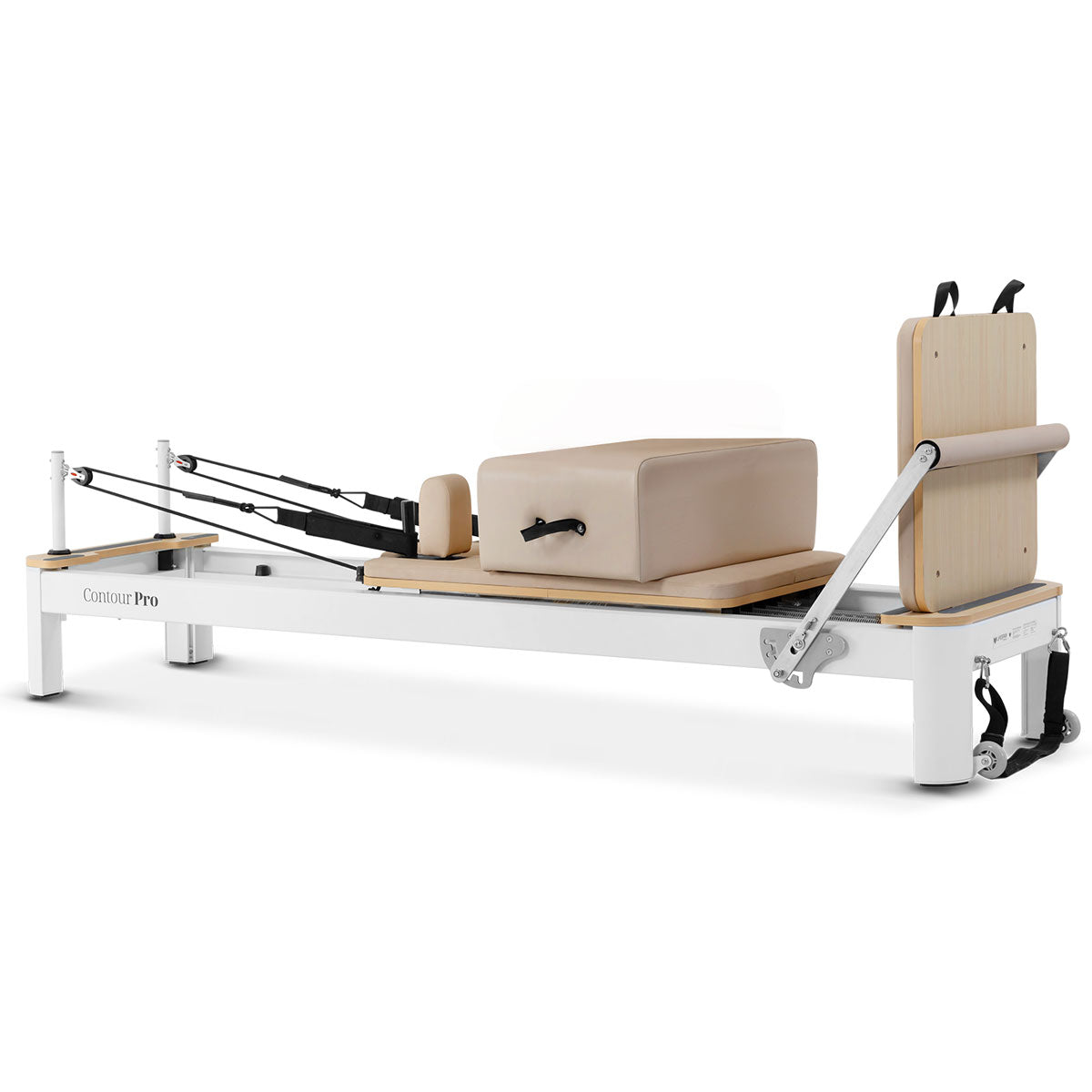 Lifespan Fitness Contour Pro Aluminum Pilates Reformer Bed Set Beige