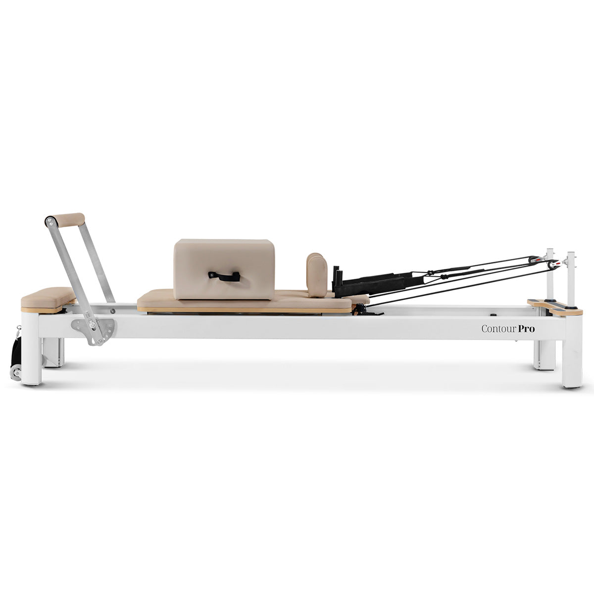 Lifespan Fitness Contour Pro Aluminum Pilates Reformer Bed Set Beige