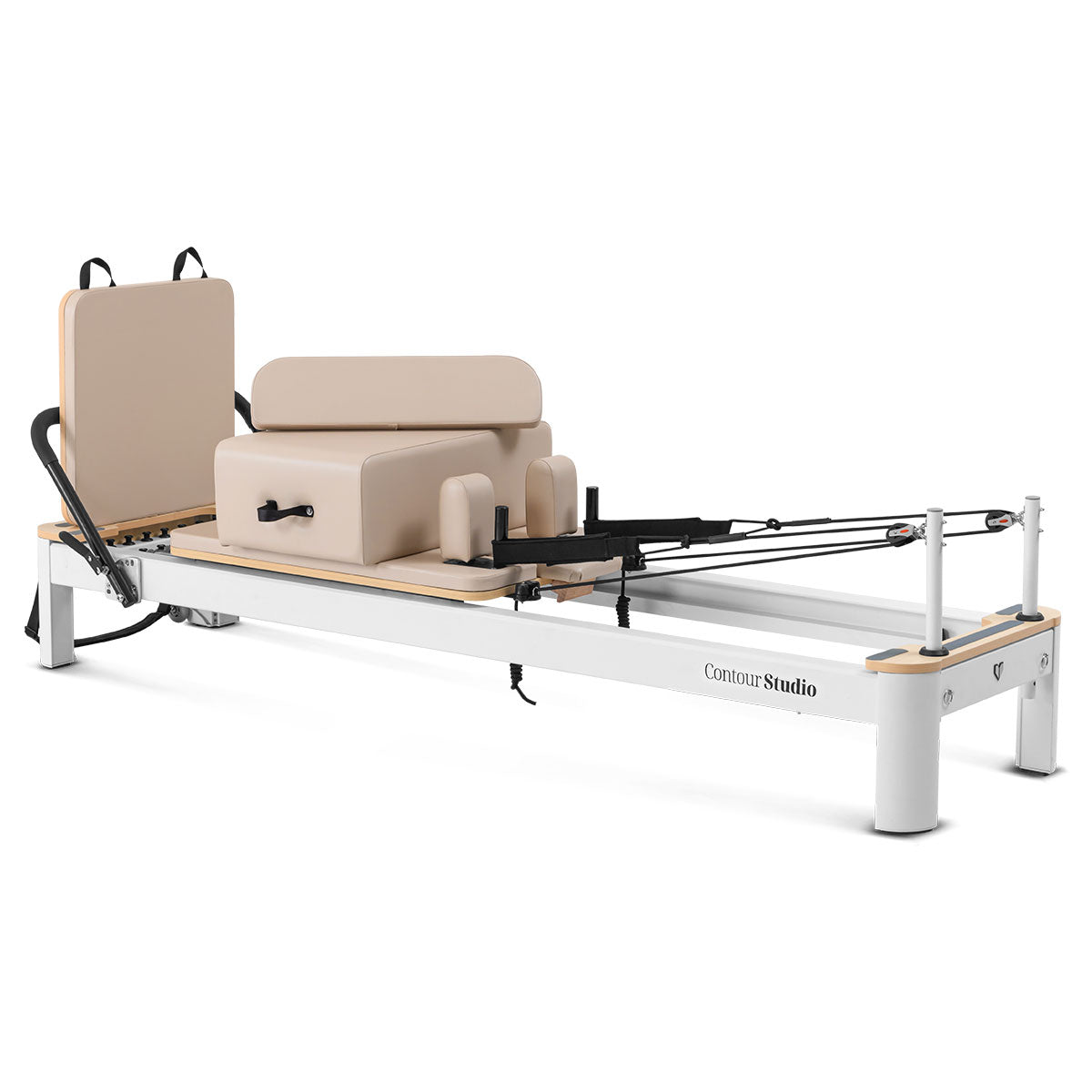 Contour Studio Commercial Pilates Reformer Bed Set Beige