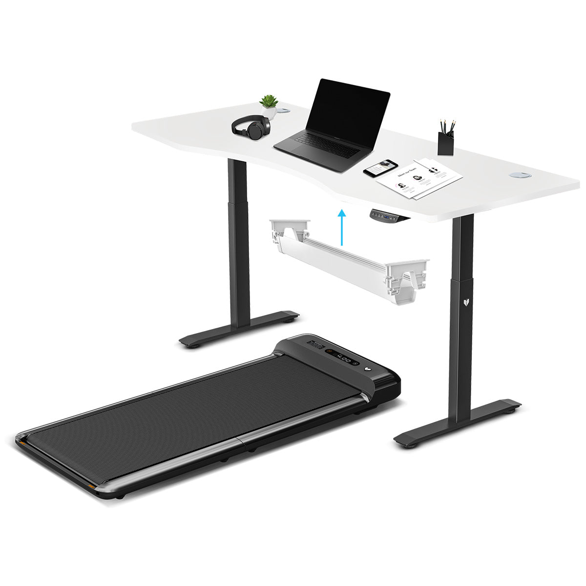 Height Adjustable WalkingPad M2 Treadmill & ErgoDesk Set