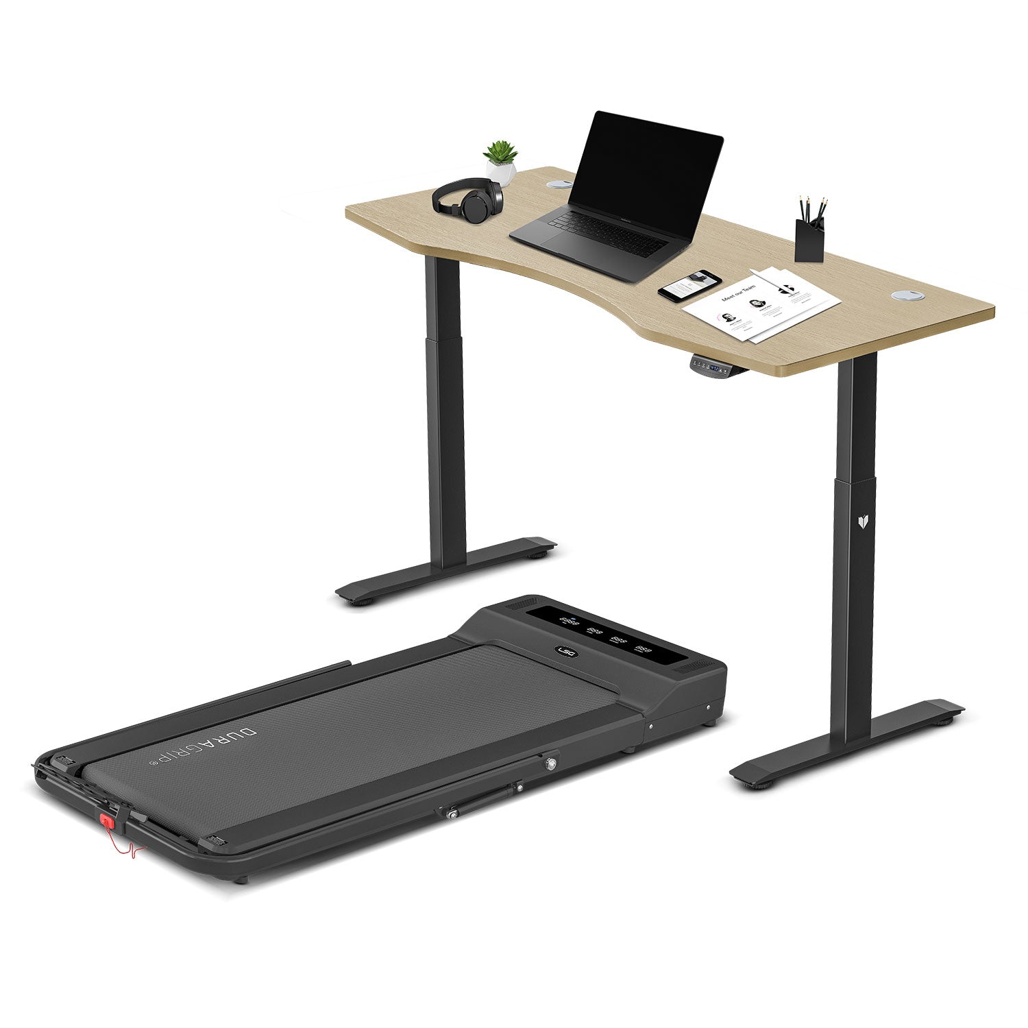 ShockControl Walking Pad + Automatic Standing Desk Set