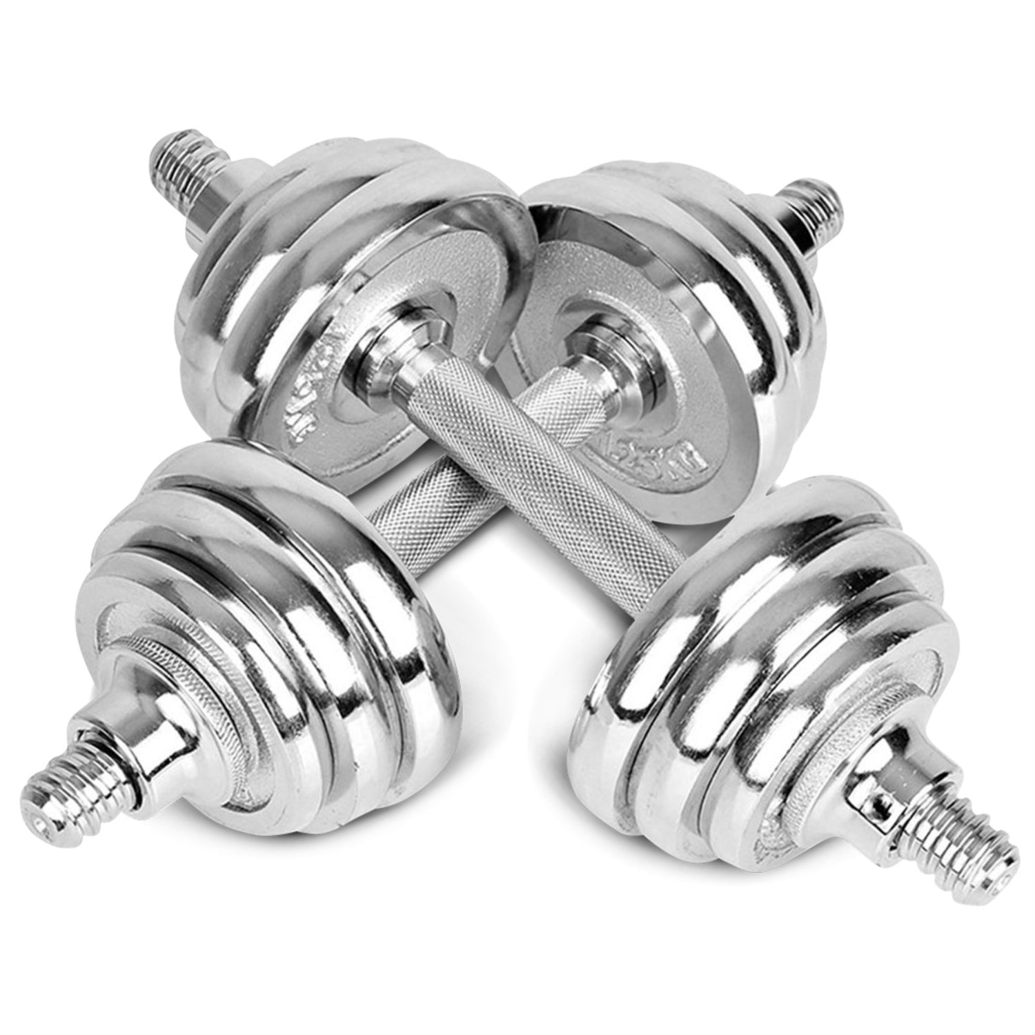 30kg 2-in-1 Dumbbell Barbell Set, Heavy Duty Steel