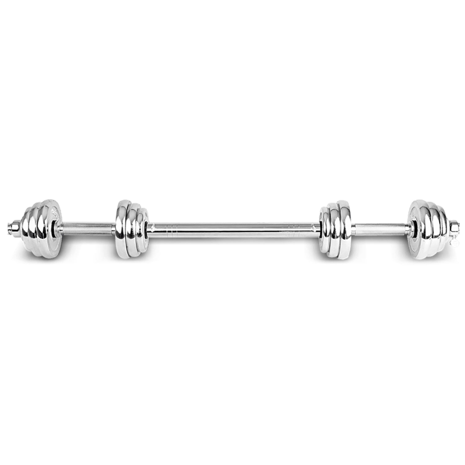 30kg 2-in-1 Dumbbell Barbell Set, Heavy Duty Steel