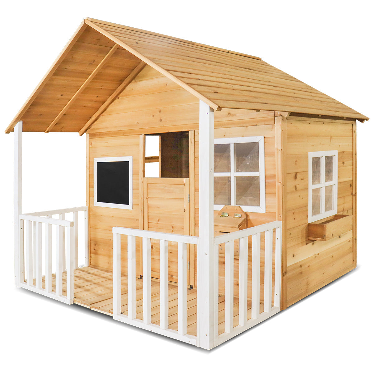 Premium Timber Kids' Cubby House with Veranda