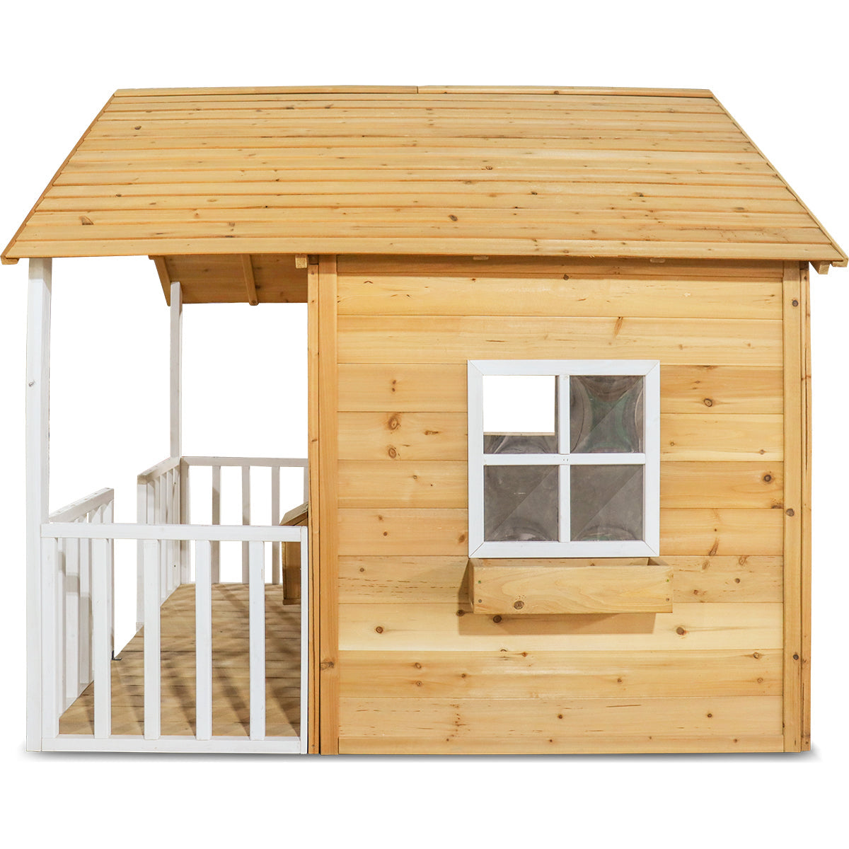 Premium Timber Kids' Cubby House with Veranda