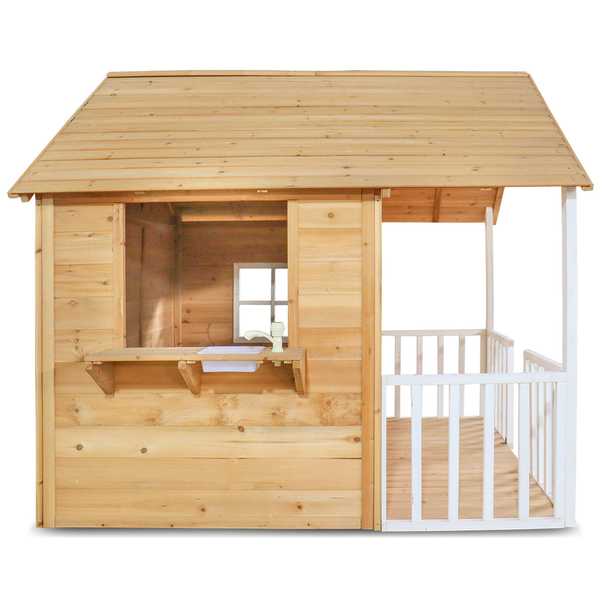 Premium Timber Kids' Cubby House with Veranda