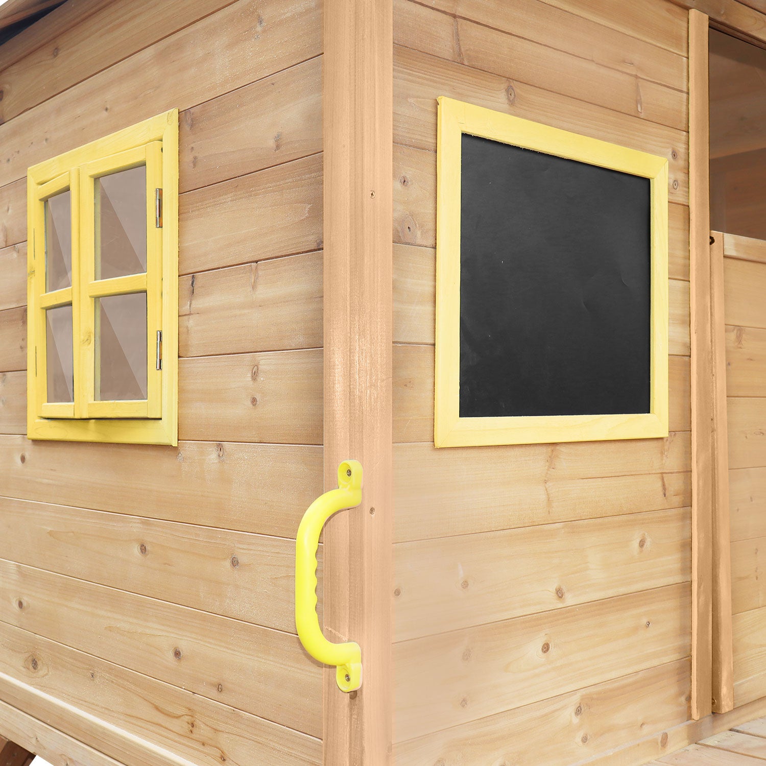 Warrigal Cubby House with Yellow Slide and Sandpit