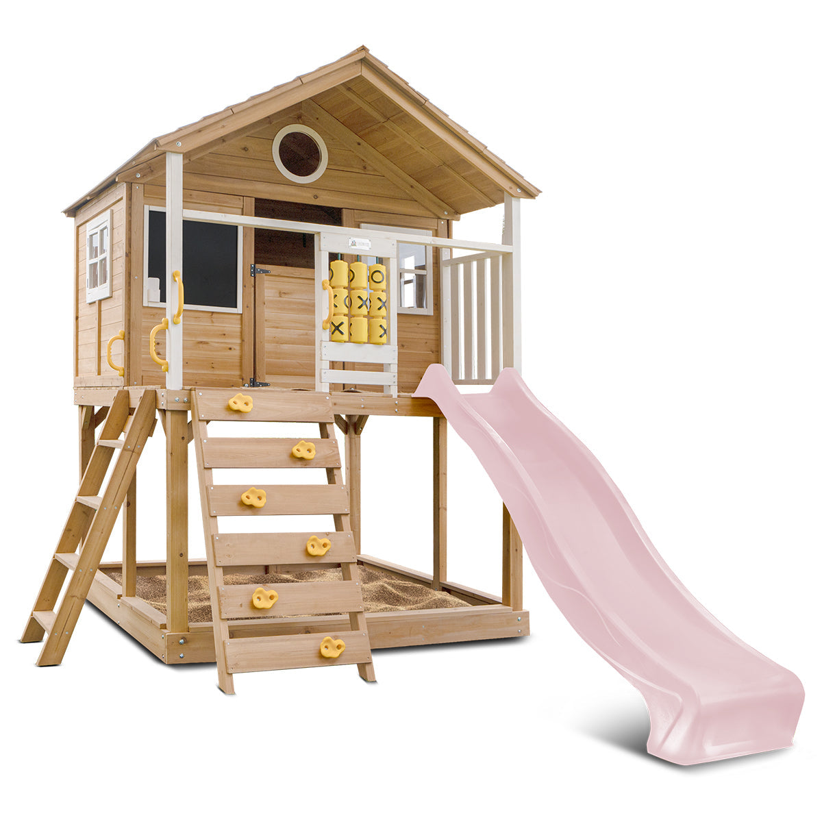 Lifespan Kids Warrigal Cubby House with 2.2m Slide Pastel Pink