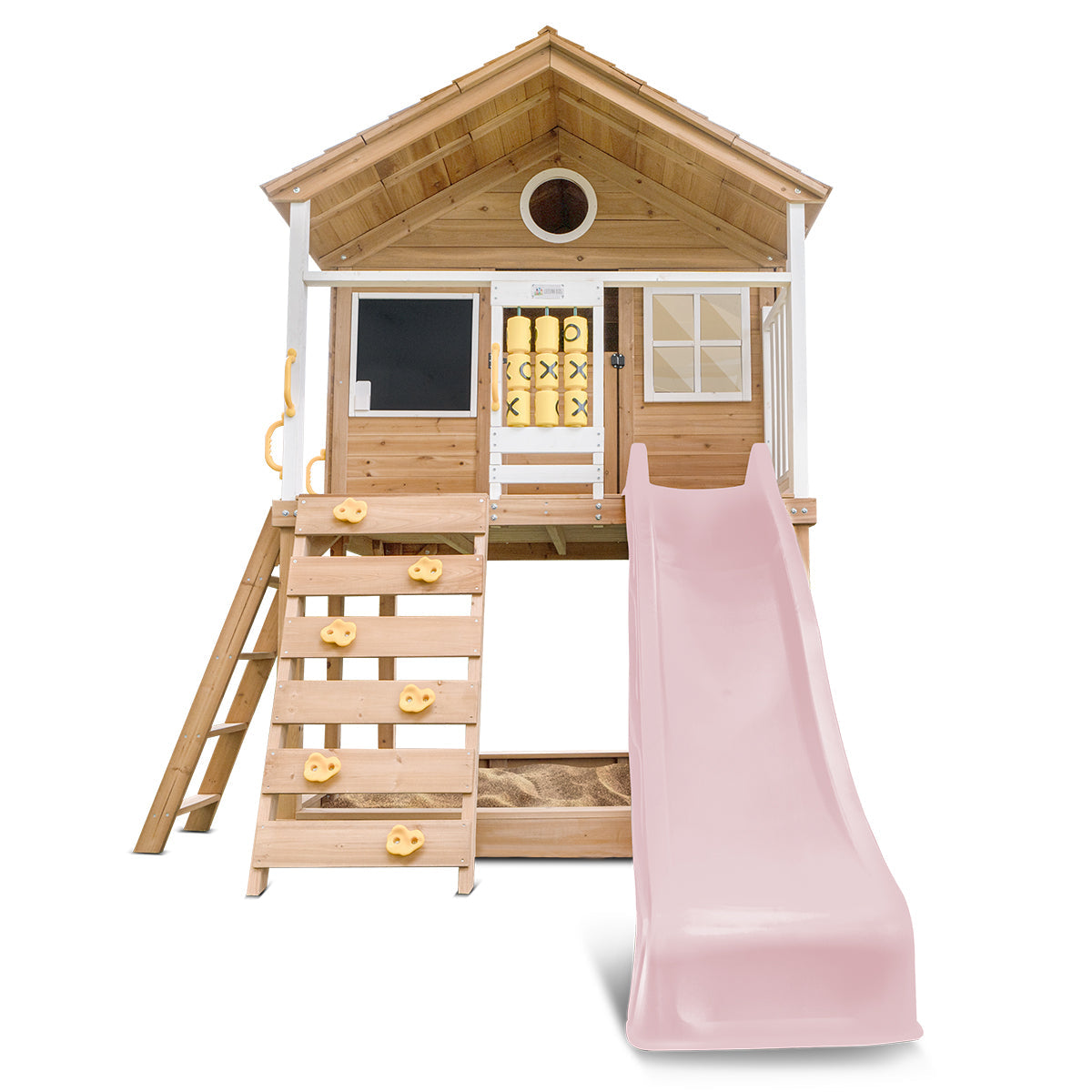 Lifespan Kids Warrigal Cubby House with 2.2m Slide Pastel Pink