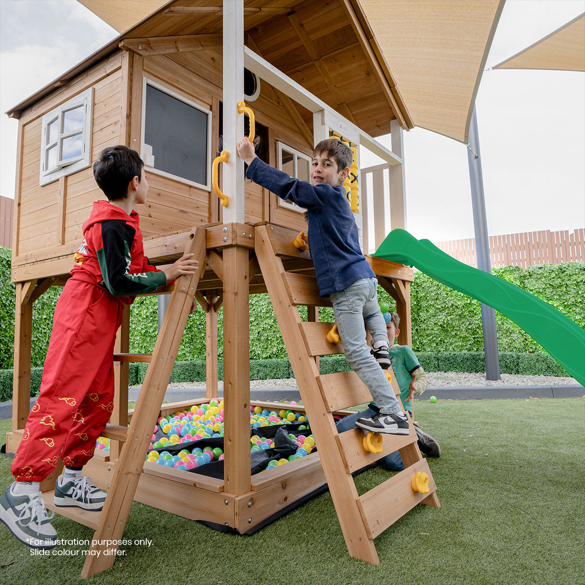 Lifespan Kids Warrigal Cubby House with 2.2m Slide Yellow