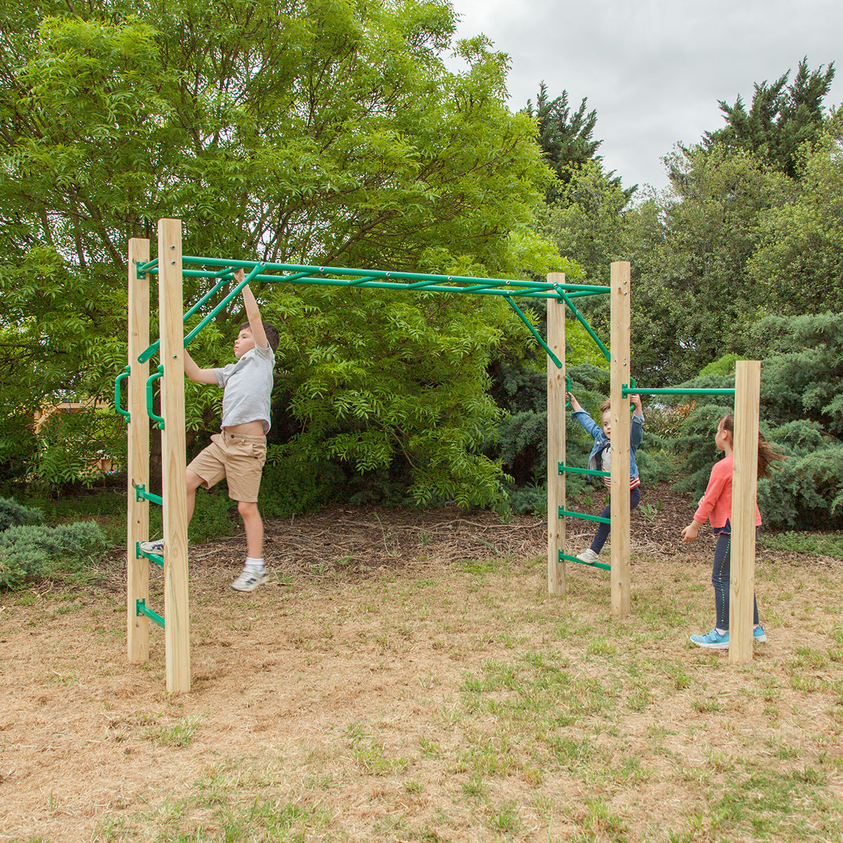 Amazon 2.5m Monkey Bar Set for Kids Outdoor Play Timber