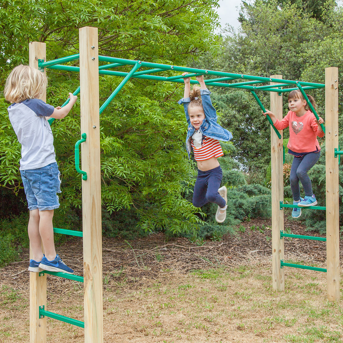 Amazon 2.5m Monkey Bar Set for Kids Outdoor Play Timber