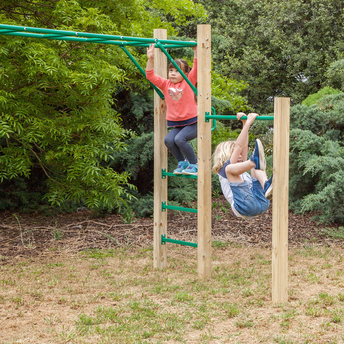 Amazon 2.5m Monkey Bar Set for Kids Outdoor Play Timber