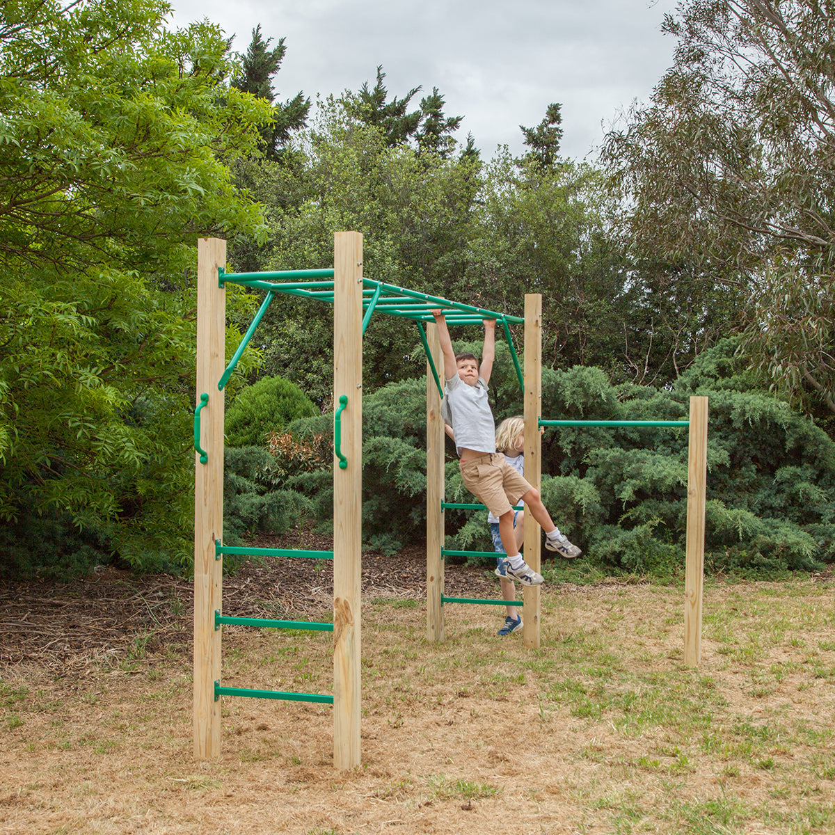 Amazon 2.5m Monkey Bar Set for Kids Outdoor Play Timber