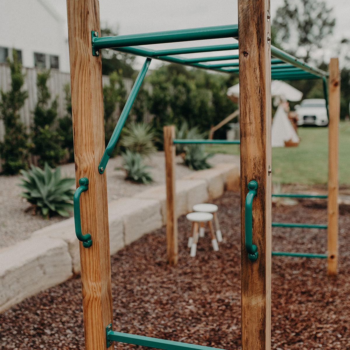 Amazon 3m Monkey Bar Set Timber Outdoor Play Equipment