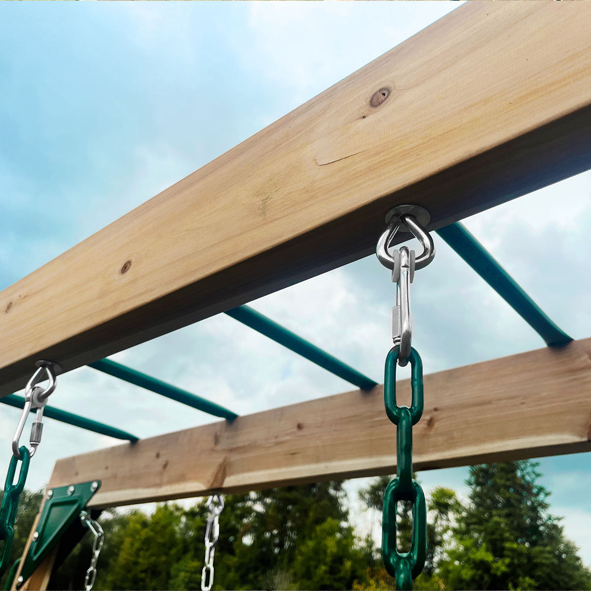 Daintree Kids 2-in-1 Monkey Bars & Swing Set Timber Outdoor Play Equipment