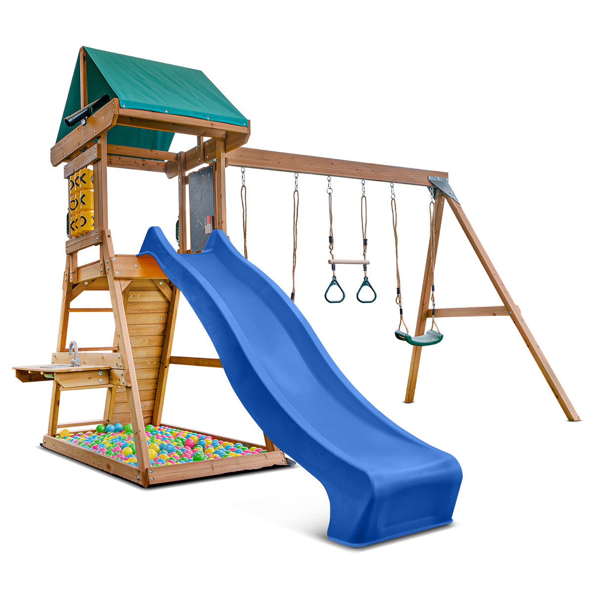 Lifespan Kids Birmingham Swing Set & Play Centre with 2.2m Slide Blue