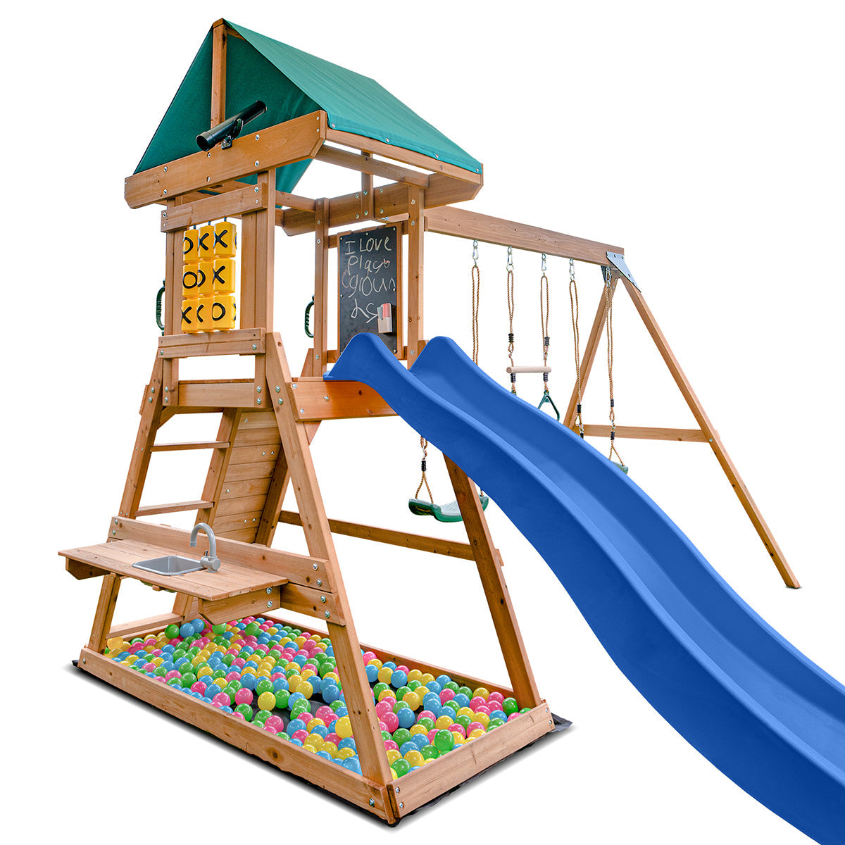 Lifespan Kids Birmingham Swing Set & Play Centre with 2.2m Slide Blue