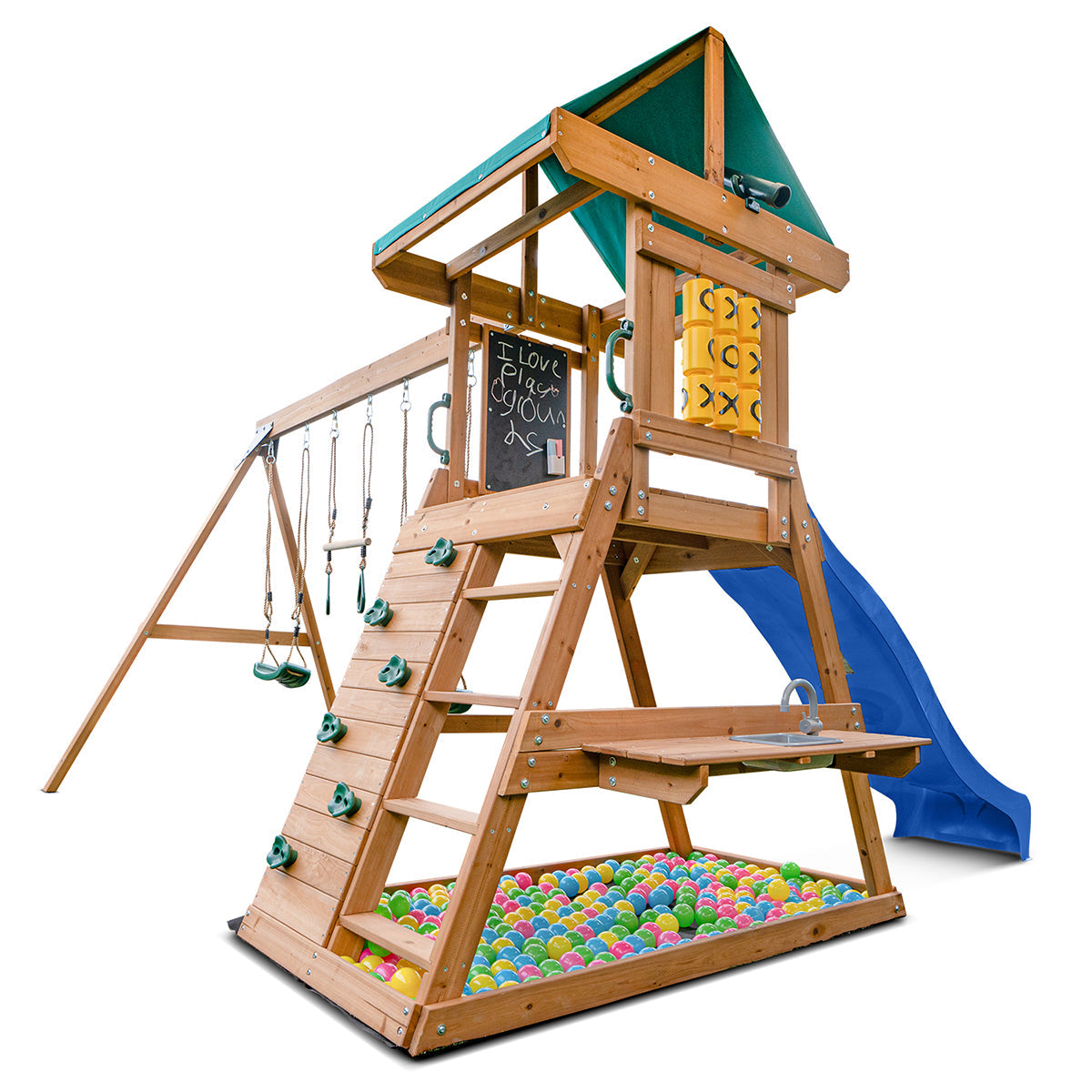 Lifespan Kids Birmingham Swing Set & Play Centre with 2.2m Slide Blue