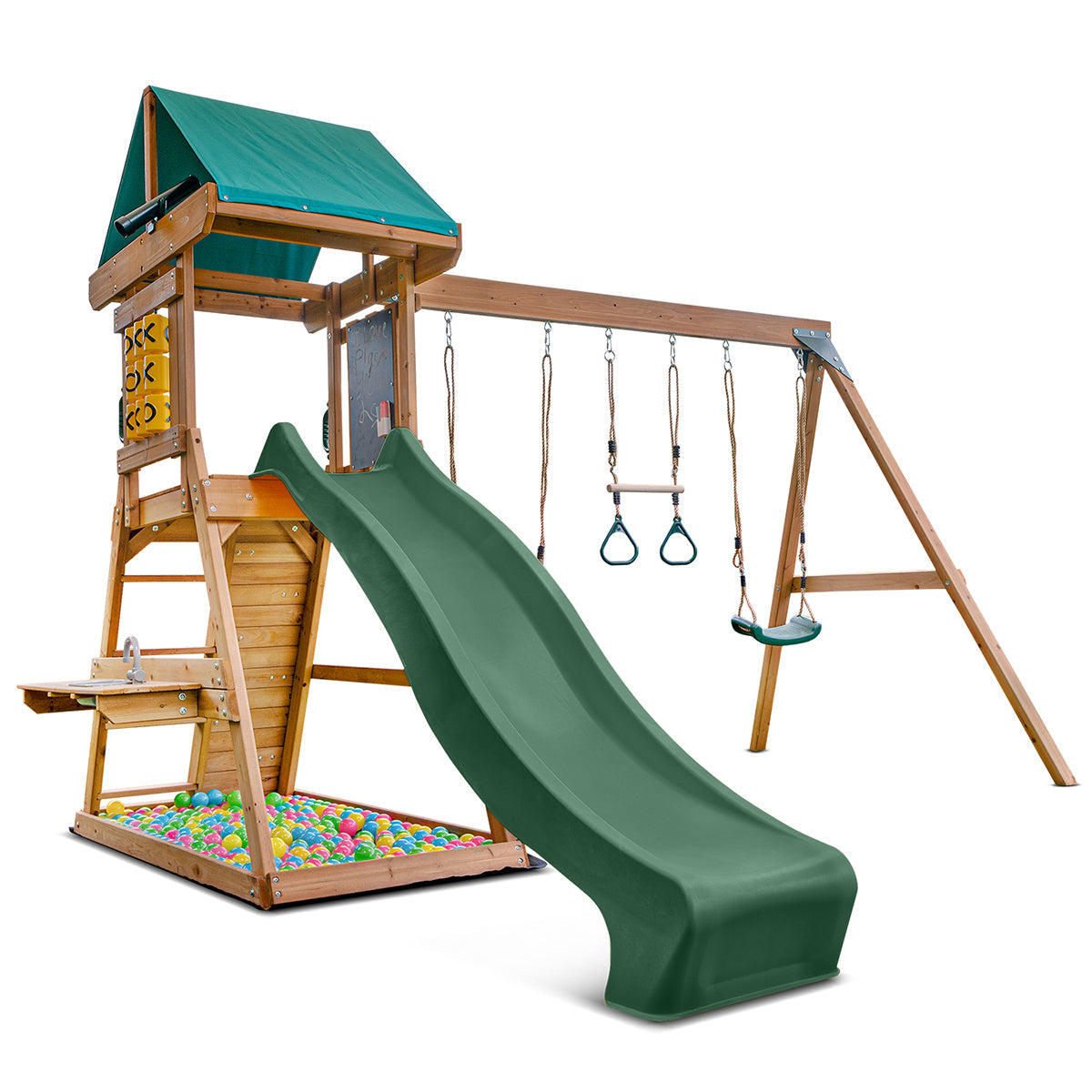 Lifespan Kids Birmingham Swing Set & Play Centre with 2.2m Slide Green