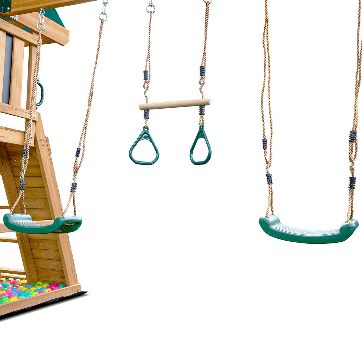 Lifespan Kids Birmingham Swing Set & Play Centre with 2.2m Slide Pastel Green