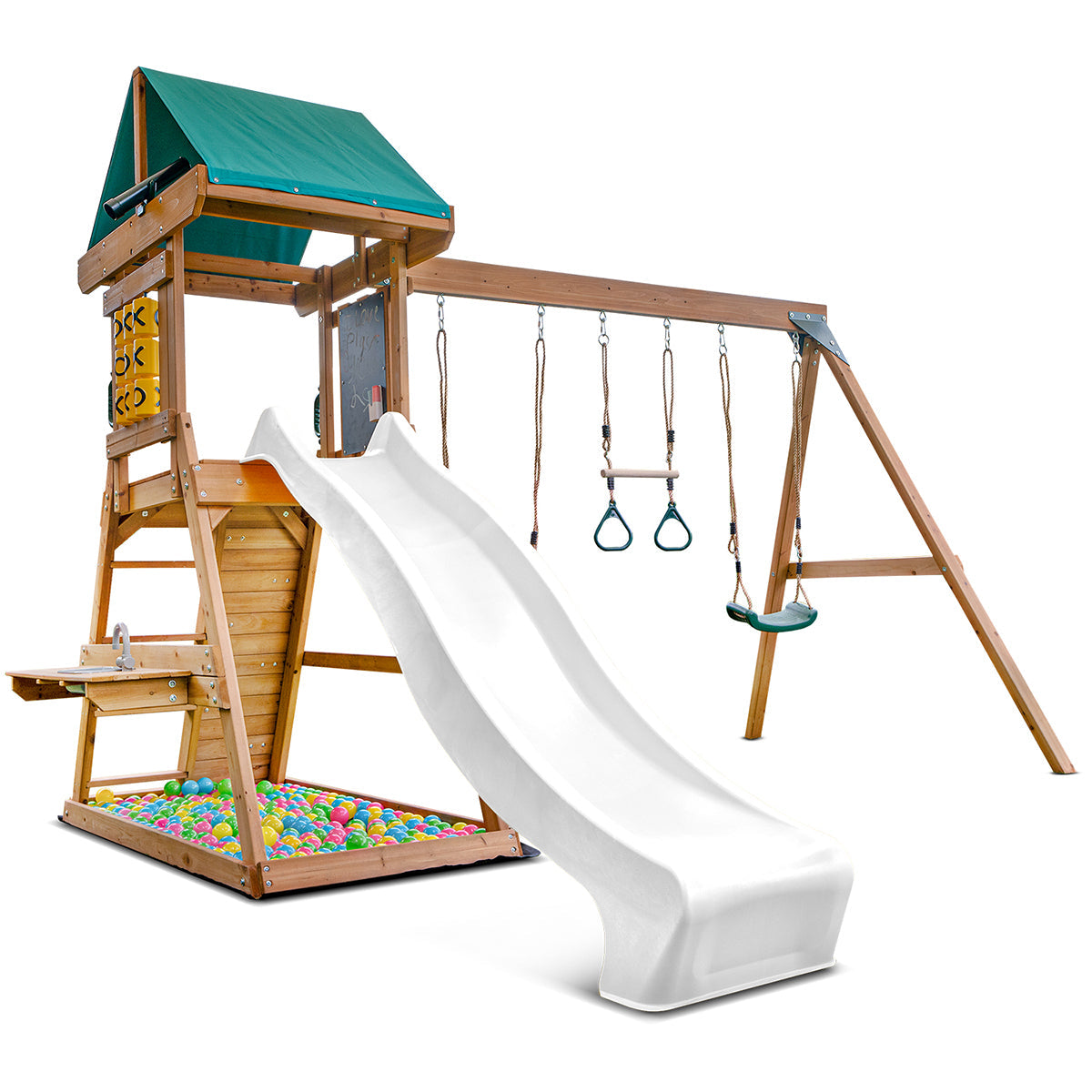 Lifespan Kids Birmingham Swing Set & Play Centre with 2.2m Slide White