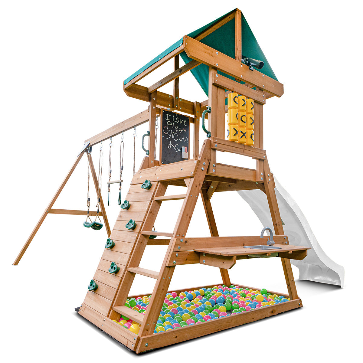 Lifespan Kids Birmingham Swing Set & Play Centre with 2.2m Slide White
