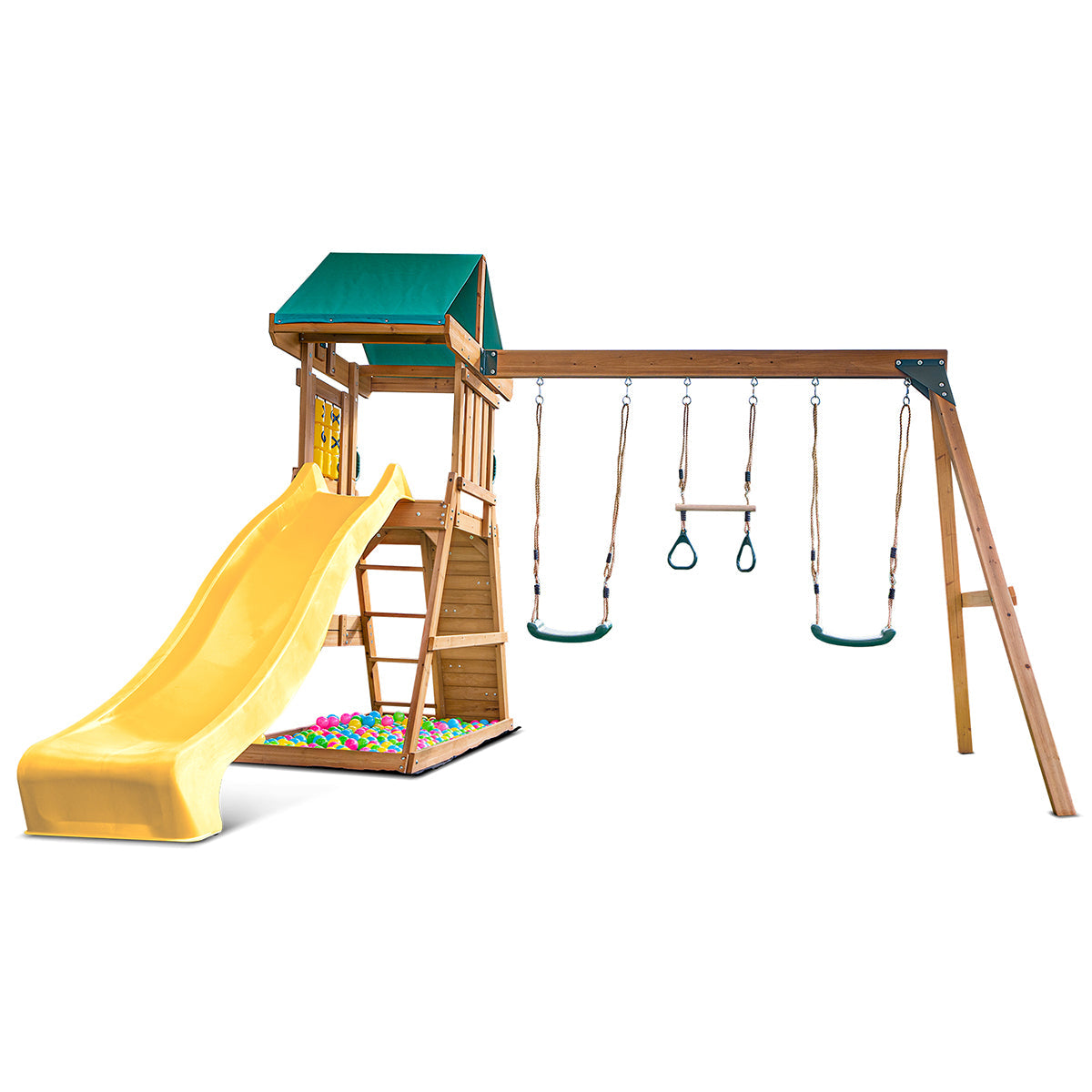 Lifespan Kids Birmingham Swing Set & Play Centre with 2.2m Slide Yellow