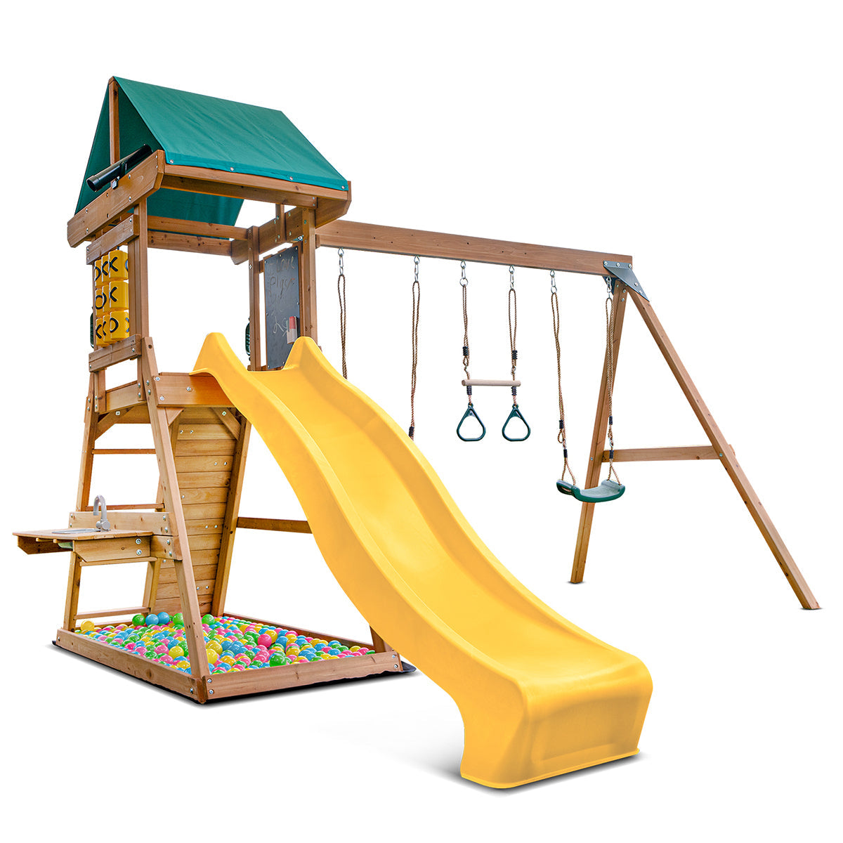 Lifespan Kids Birmingham Swing Set & Play Centre with 2.2m Slide Yellow