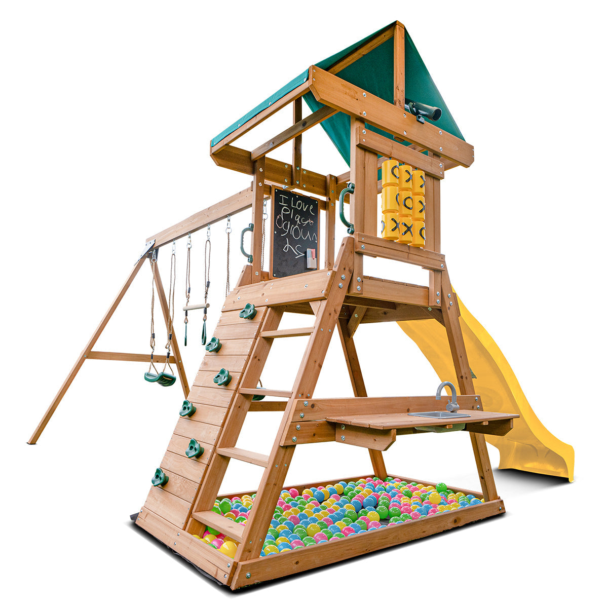 Lifespan Kids Birmingham Swing Set & Play Centre with 2.2m Slide Yellow