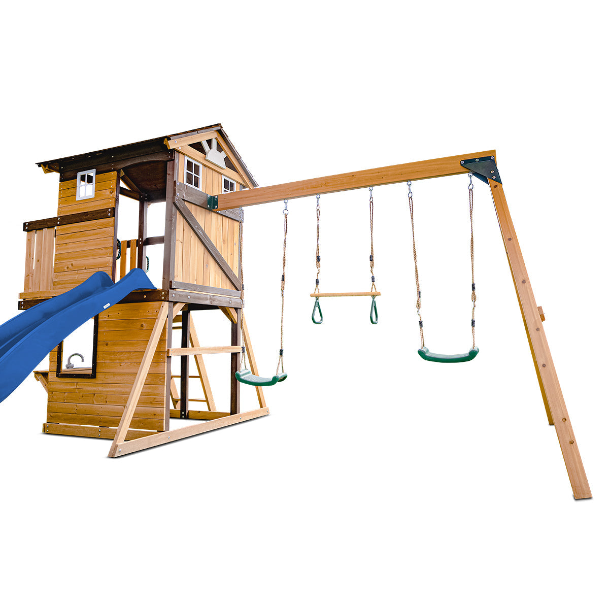 Lifespan Kids Darlington Swing Set & Play Centre with 2.2m Slide Blue