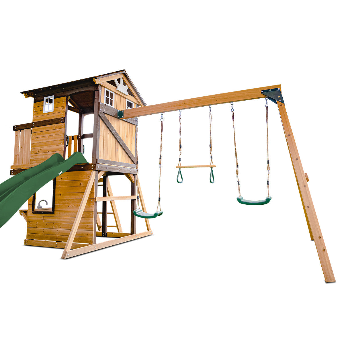 Lifespan Kids Darlington Swing Set & Play Centre with 2.2m Slide Green