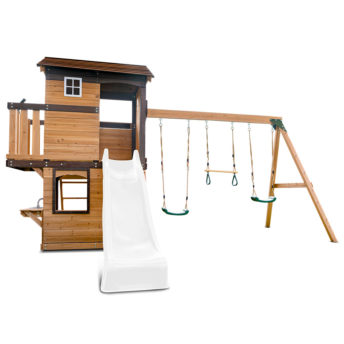 Lifespan Kids Darlington Swing Set & Play Centre with 2.2m Slide White