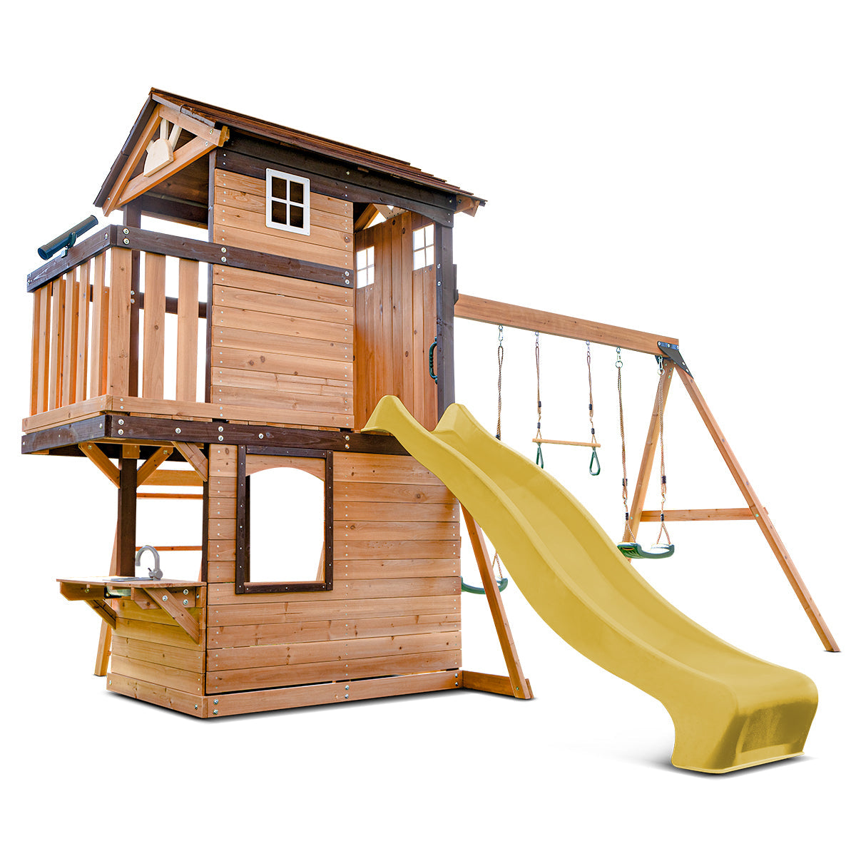 Lifespan Kids Darlington Swing Set & Play Centre with 2.2m Slide Yellow