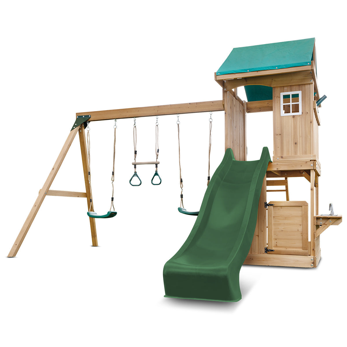 Lifespan Kids Montrose Swing Set & Play Centre with 2.2m Slide Green
